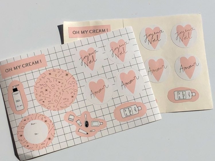 Impression stickers en planche