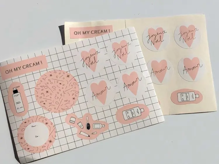 Impression stickers en planche