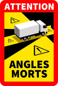 autocollant angles morts camions