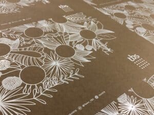 serigraphie sur papier Kraft